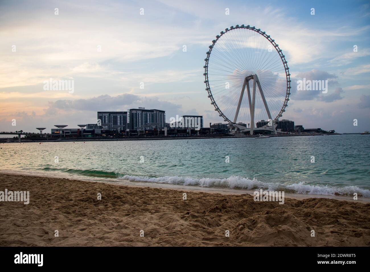 Das höchste Riesenrad der Welt Ain Dubai, in Blue Waters bei Meraas in Dubai, VAE Stockfoto