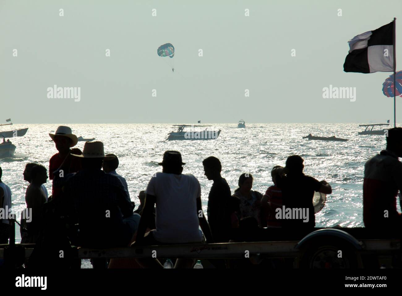 Goa Beach während der Hauptsaison Stockfoto