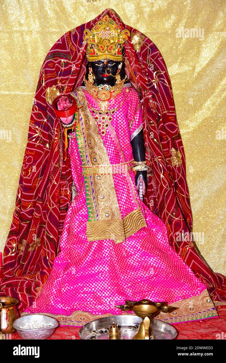 Schöne Aussicht auf Idol der Göttin Durga Stockfoto