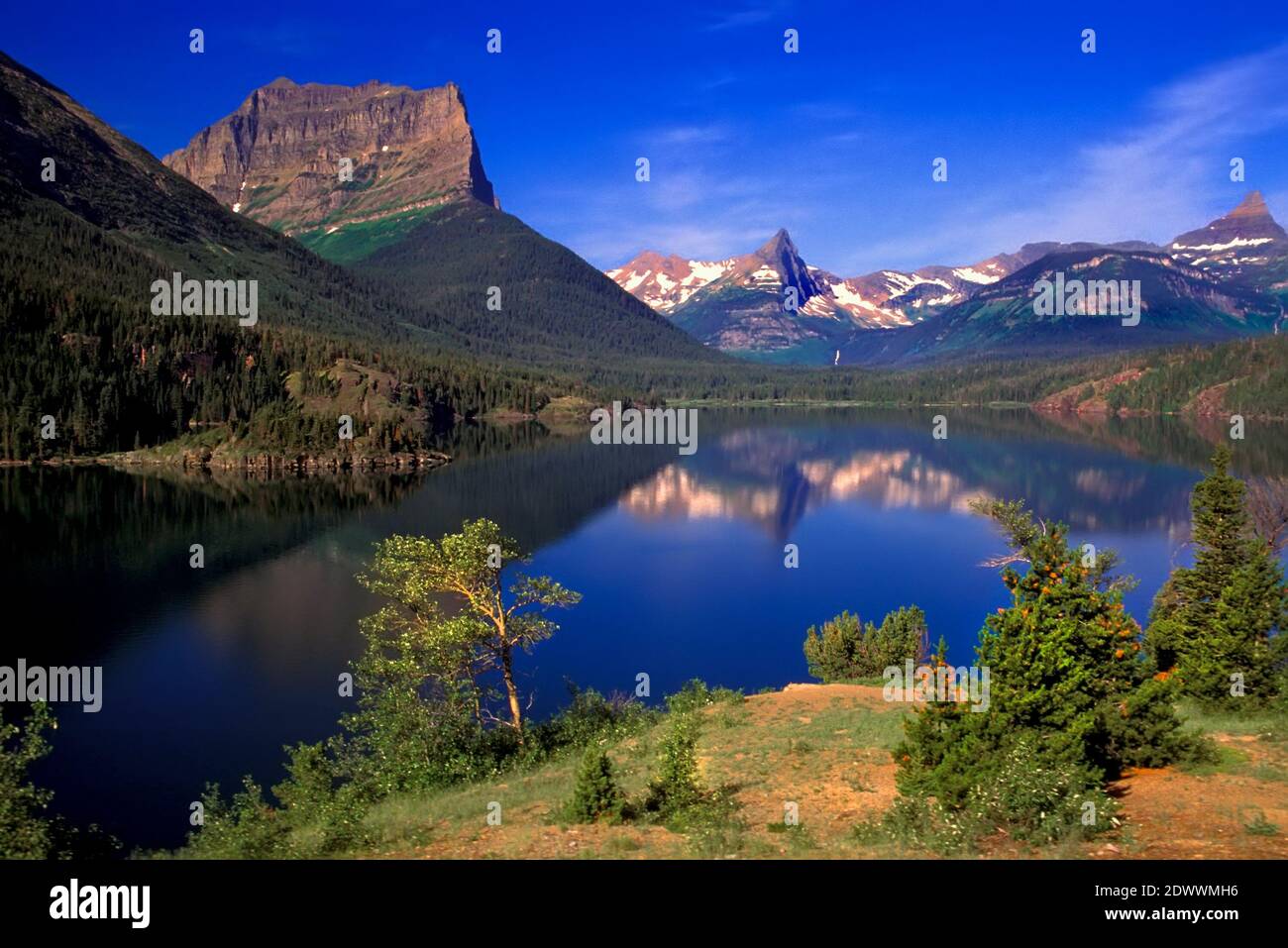 Sun Point Blick auf See St. saint Mary Glacier National Park Montana Stockfoto