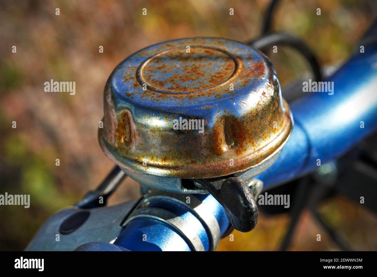 Nahaufnahme der alten Fahrradklingel Stockfotografie - Alamy