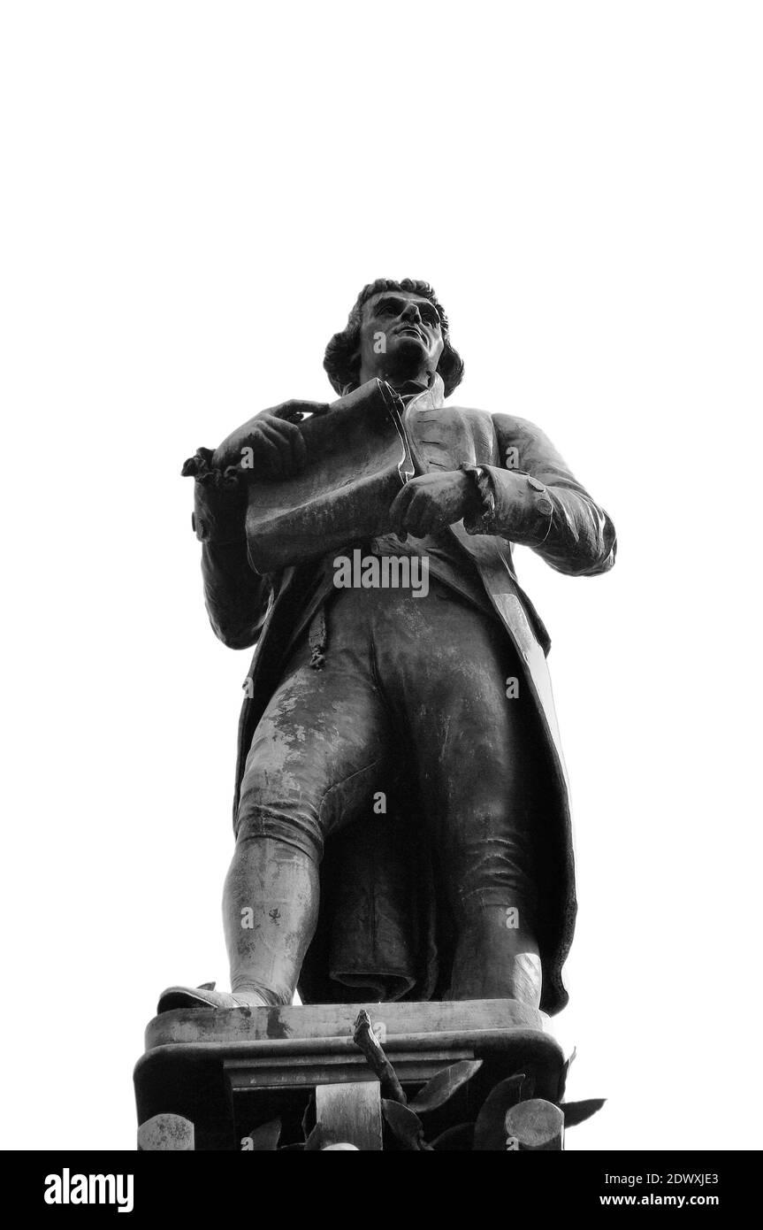 Statue von Thomas Jefferson, University of Virginia in Charlottesville, VA, USA Stockfoto