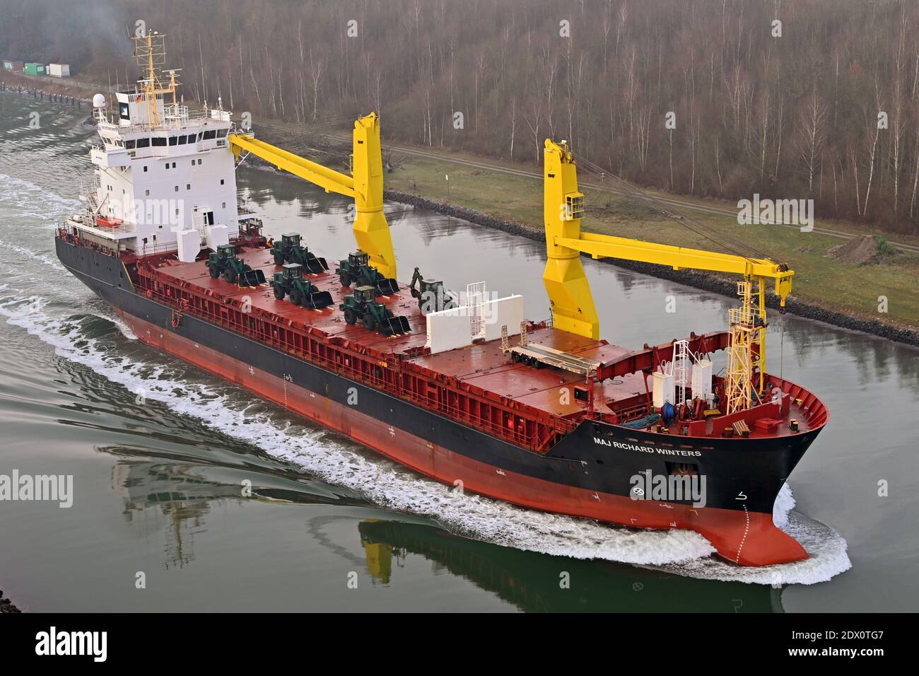 MAJ RICHARD ÜBERWINTERT DEN KIELER Kanal nach Riga Stockfoto