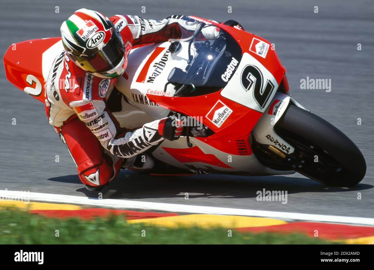 Luca Cadalora (ITA), Yamaha 500, Malaysia Motorrad Grand Prix, Shah Alam 1995 Stockfoto