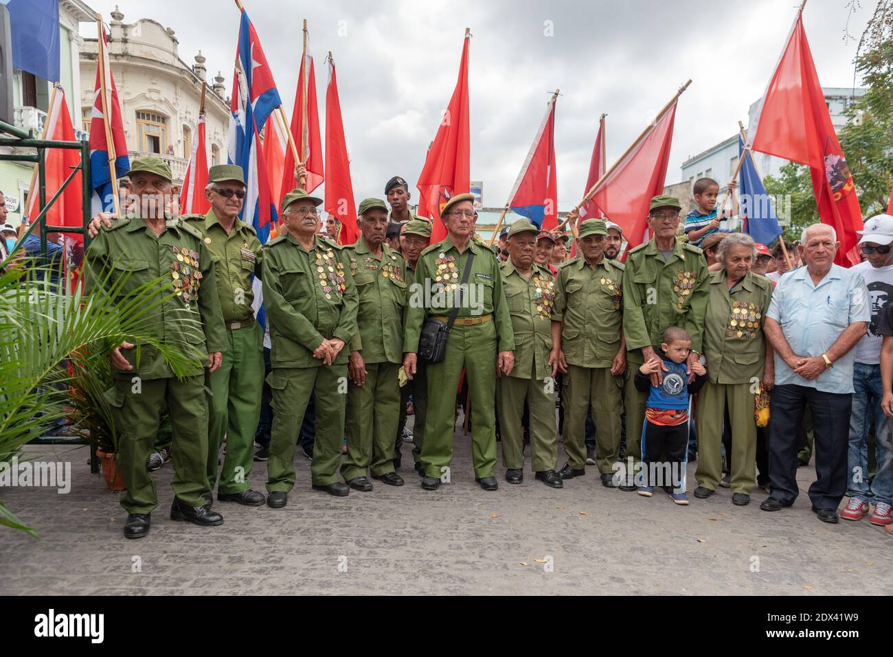 Kubanische Helden während der 'Caravana de la Victoria', Santa Clara, Kuba-6. Januar 2019 Stockfoto
