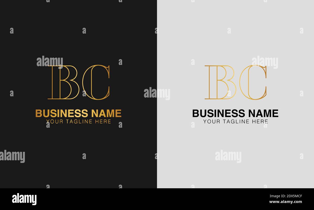 BC B C anfängliche Basis abstrakt moderne minimal kreative Logo, Vektor-Vorlage Bild. Luxus-Logo, anfängliches Logo. Stock Vektor