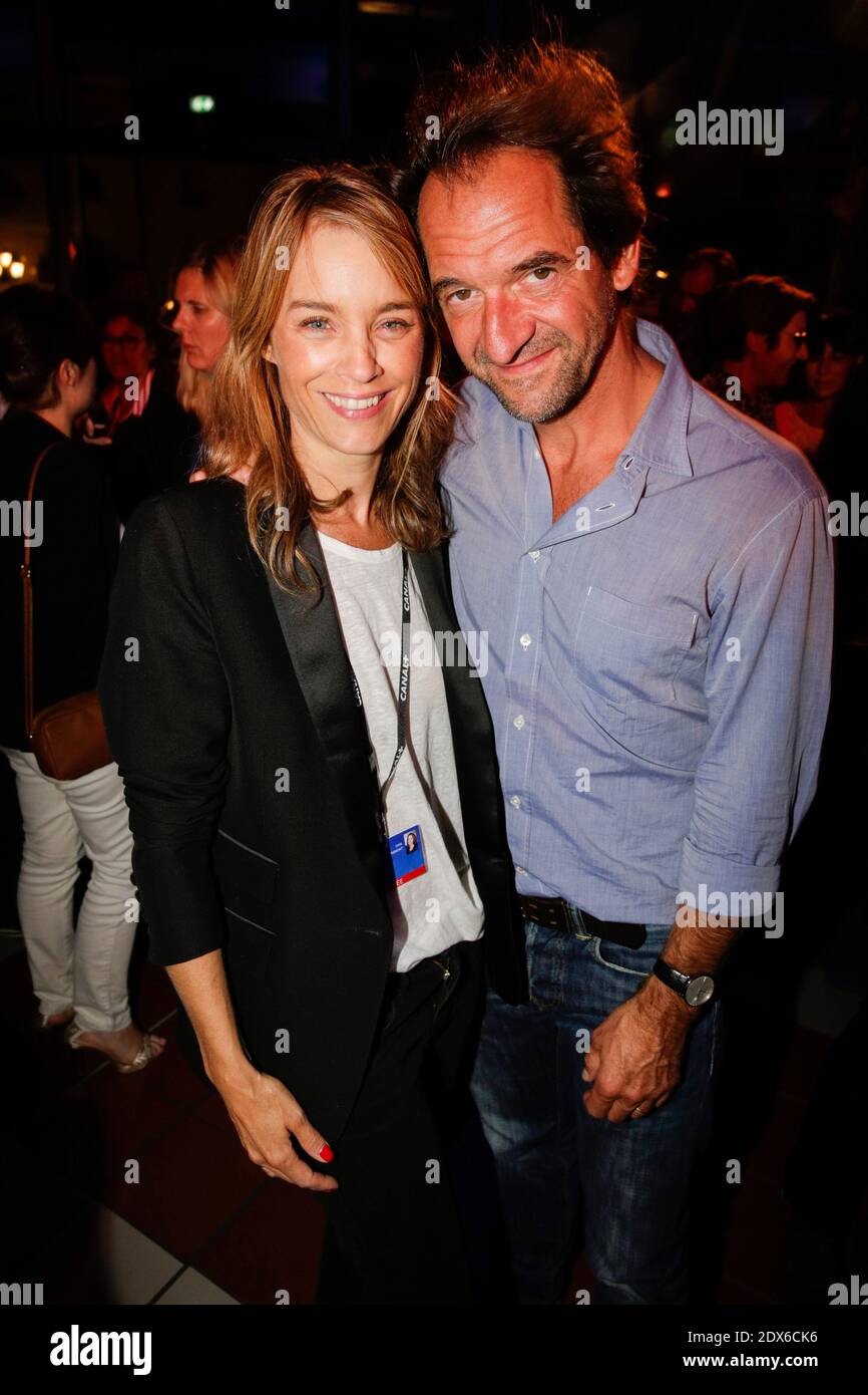 Exklusiv - Stephane De Groodt und seine Frau Odile d'Oultremont bei der 7. Party des Angouleme Filmfestivals in Angouleme, Frankreich am 24. August 2014. Foto von Jerome Domine/ABACAPRESS.COM Stockfoto