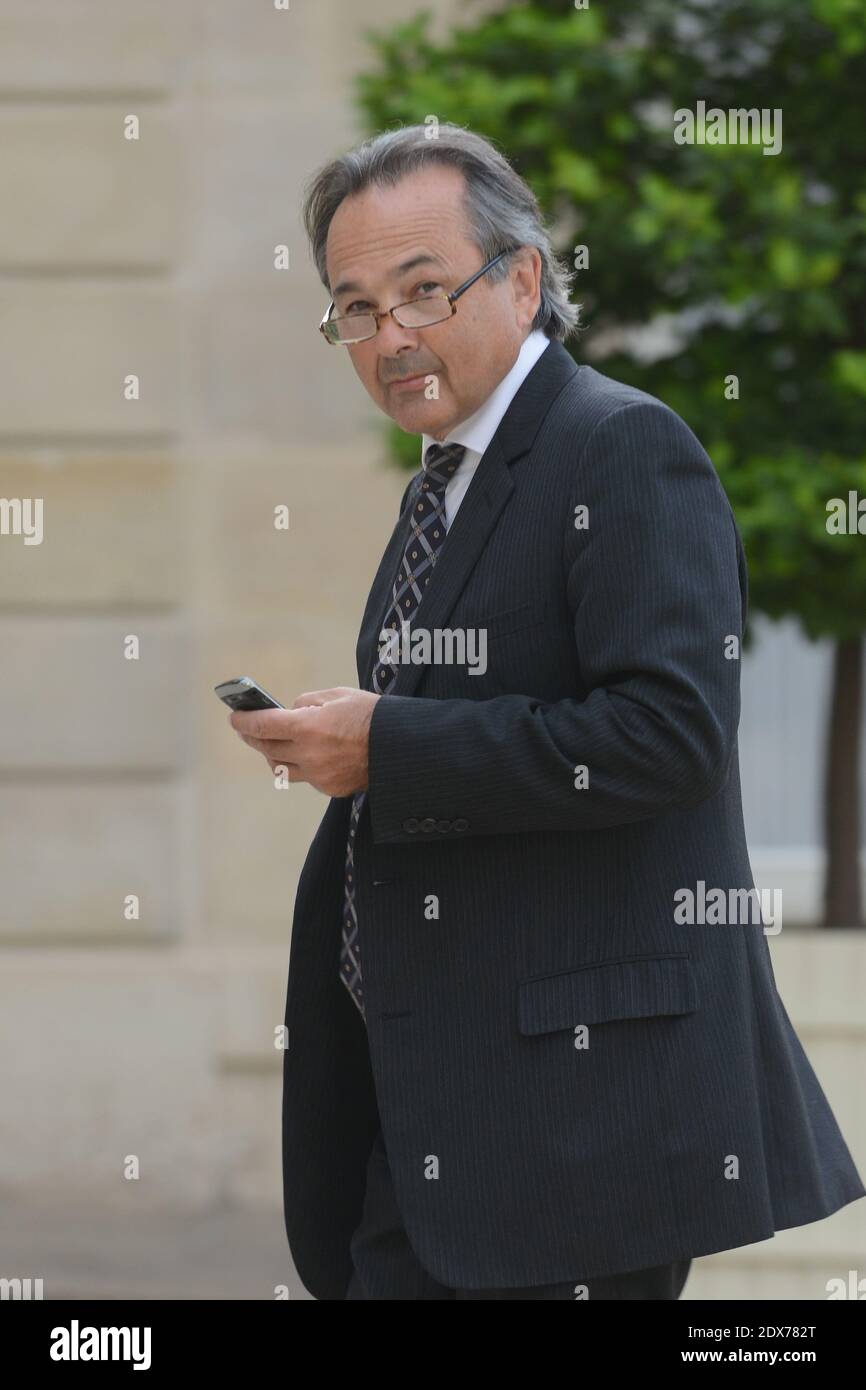 Gilles Kepel kommt am 1. September 2014 zu einem Abendessen für den saudischen Kronprinzen Salman bin Abdulaziz Al Saud (Saoud) im Elysee-Palast in Paris, Frankreich, an. Foto von Ammar Abd Rabbo/ABACAPRESS.COM Stockfoto