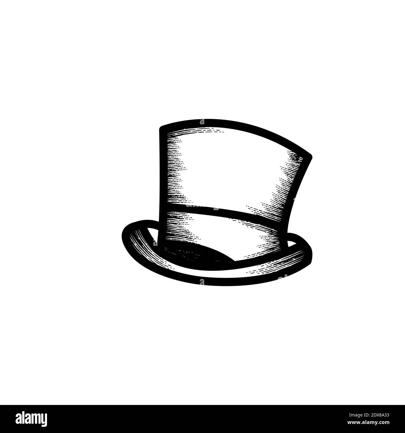 Zauberer Hut Hand gezeichnet Symbol Vektor Illustration Stock-Vektorgrafik  - Alamy