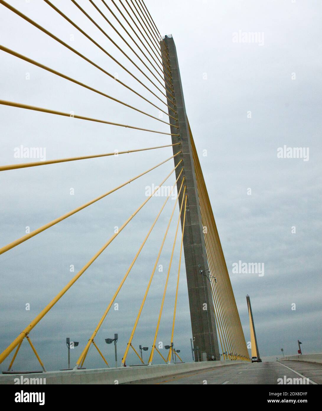 Blick auf die Sunshine Skyway Bridge Stockfoto