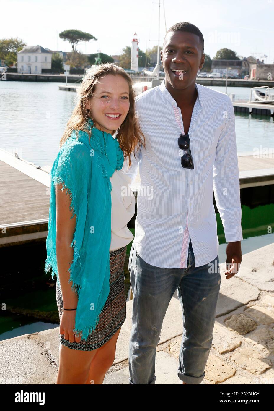 Elodie Varlet und David Baiot am 13. September 2014 beim 16. Festival der Fernsehliteratur in La Rochelle, Westfrankreich. Foto von Patrick Bernard/ABACAPRESS.COM Stockfoto