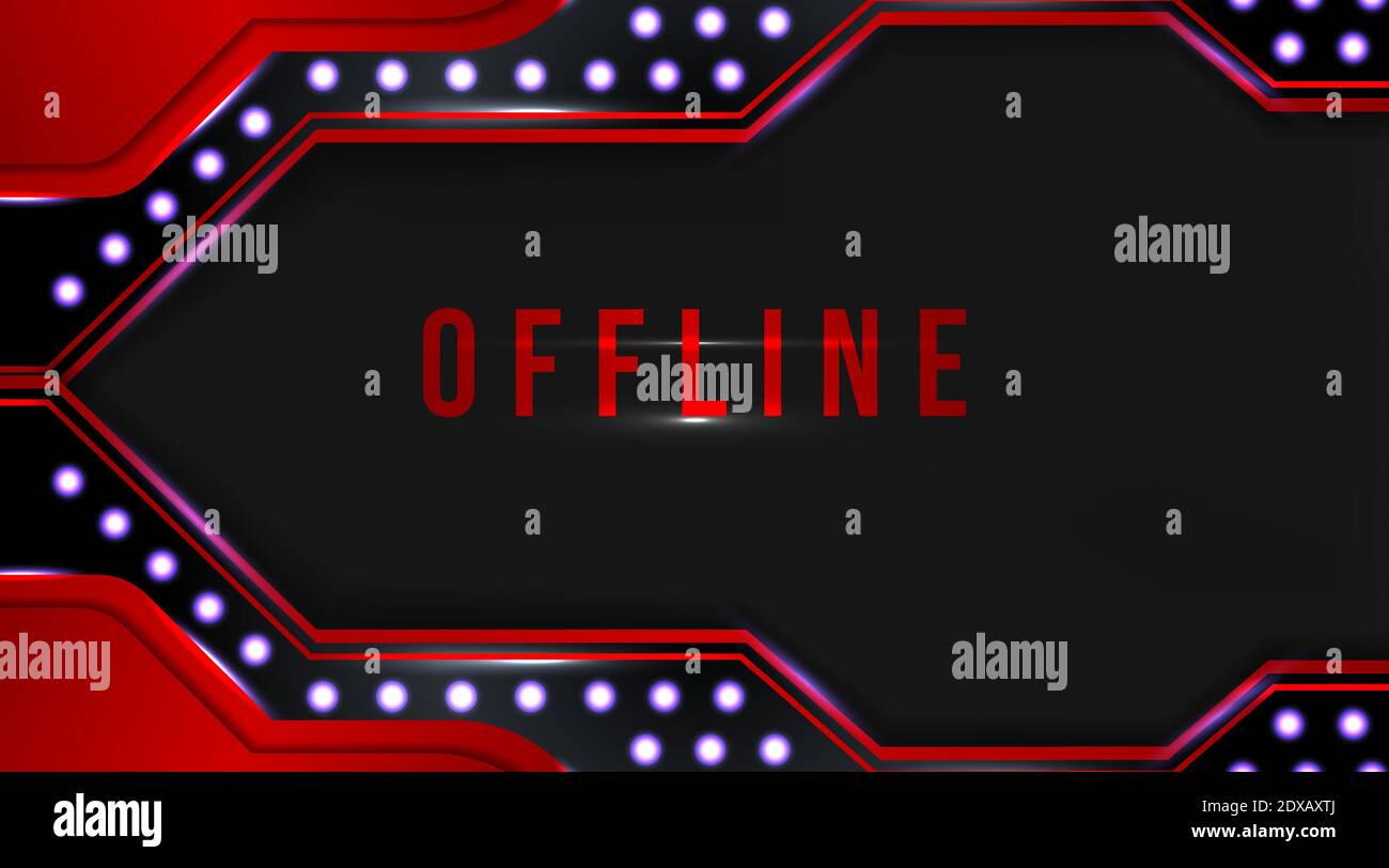 Modernes Offline Banner Mit Abstraktem Hintergrund Fur Twitch Stock Vektorgrafik Alamy