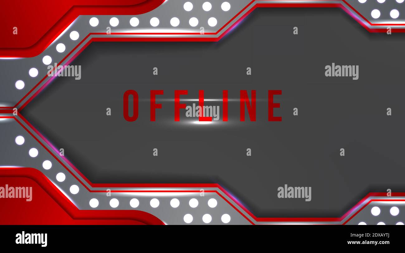 Modernes Offline-Banner mit abstraktem Hintergrund für Twitch Stock Vektor