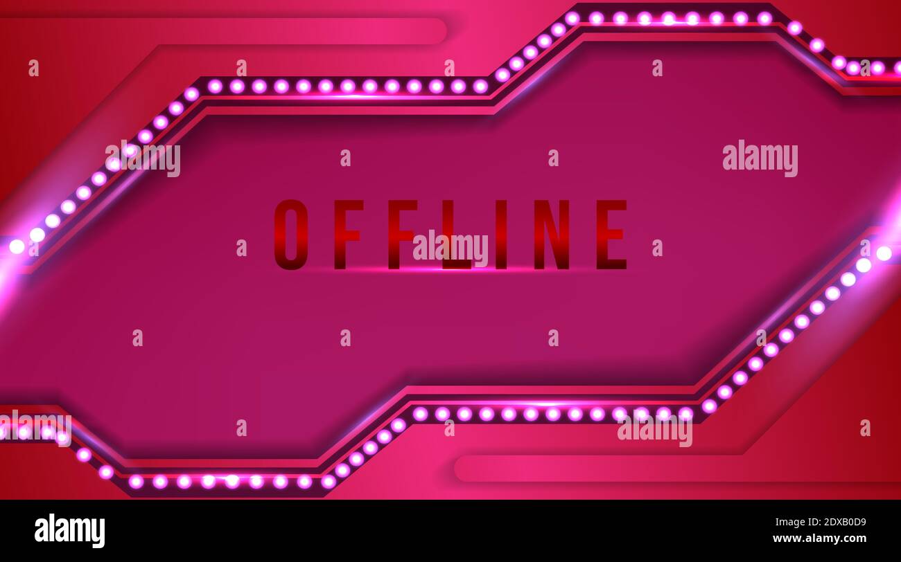 Modernes Offline-Banner mit abstraktem Hintergrund für Twitch Stock Vektor