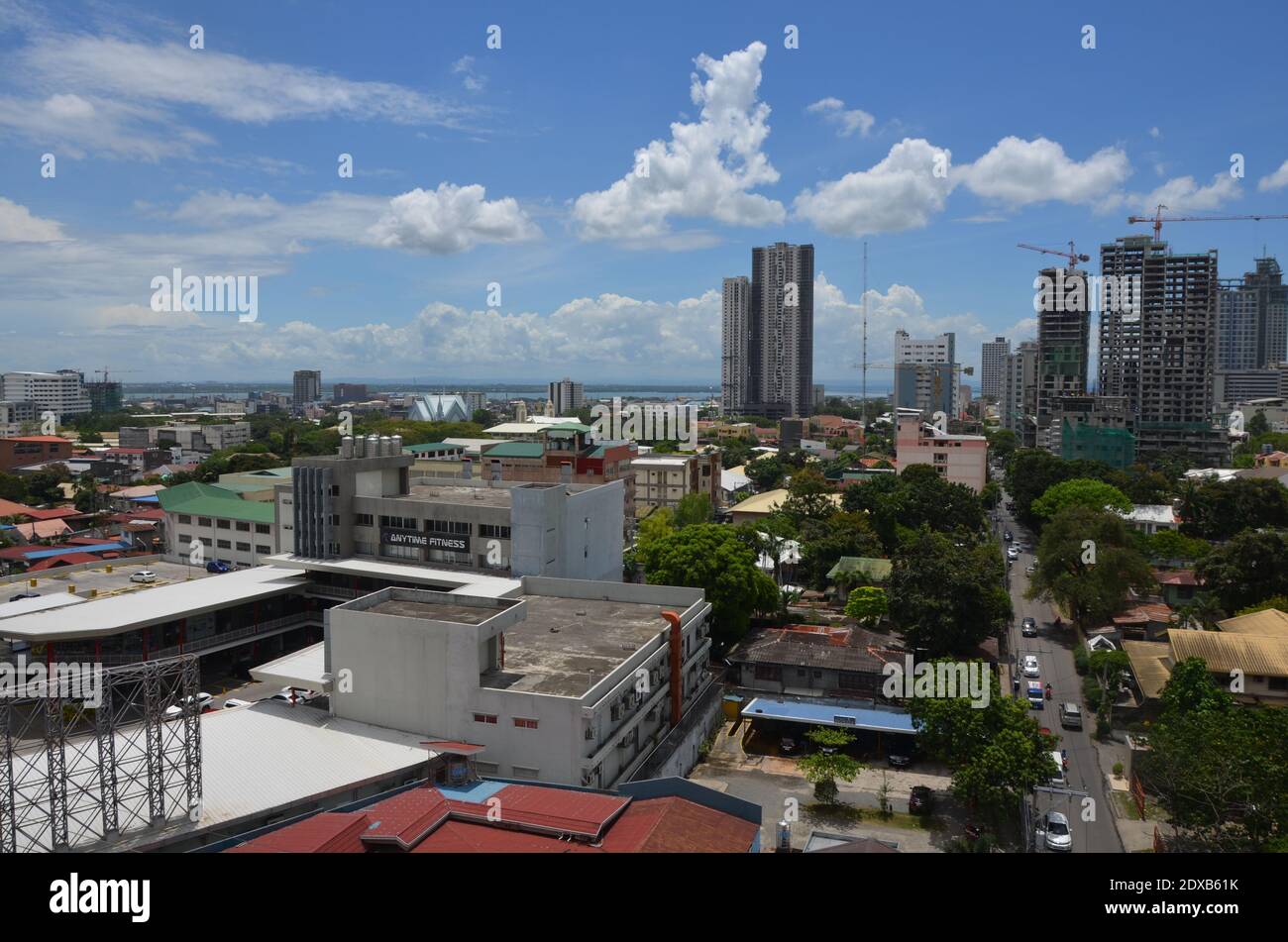 High Angle View von Gebäuden In der Stadt gegen Himmel Stockfoto