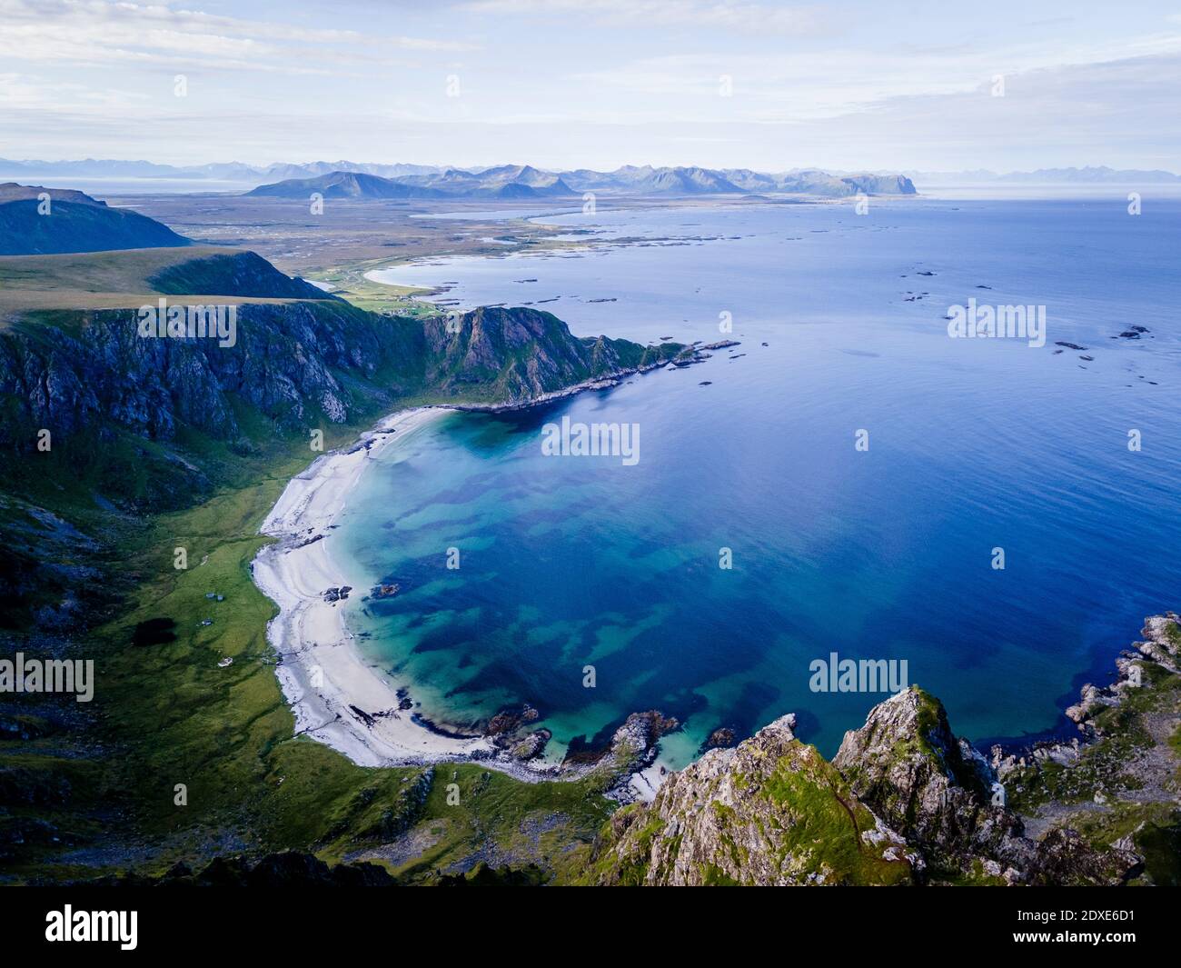 Schöne Landschaft am Meer bei Matind, Andoya, Norwegen Stockfoto