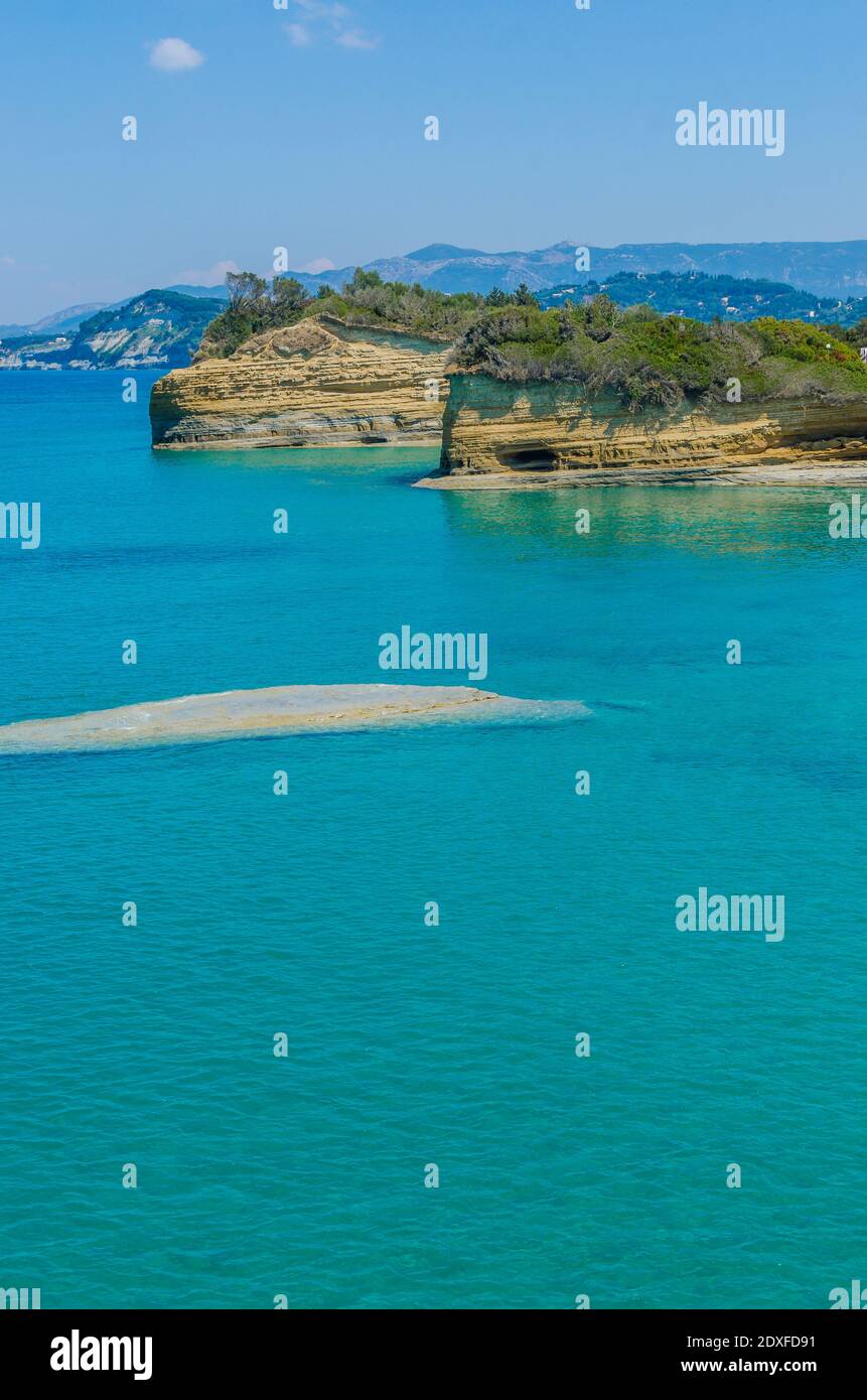 Landschaftlich schöner Blick auf die Insel Sidari, Korfu, Griechenland Stockfoto