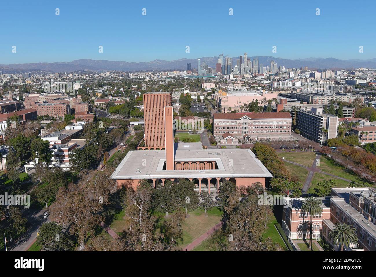 Ein Überblick über das von KleinSmid Center for International and Public Affairs auf dem Campus der University of Southern California, Montag, 2. Dezember Stockfoto