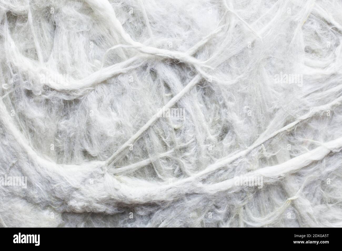 Eine Nahaufnahme auf Mineralwolle Textur Hintergrund thermische Insuation. Stockfoto