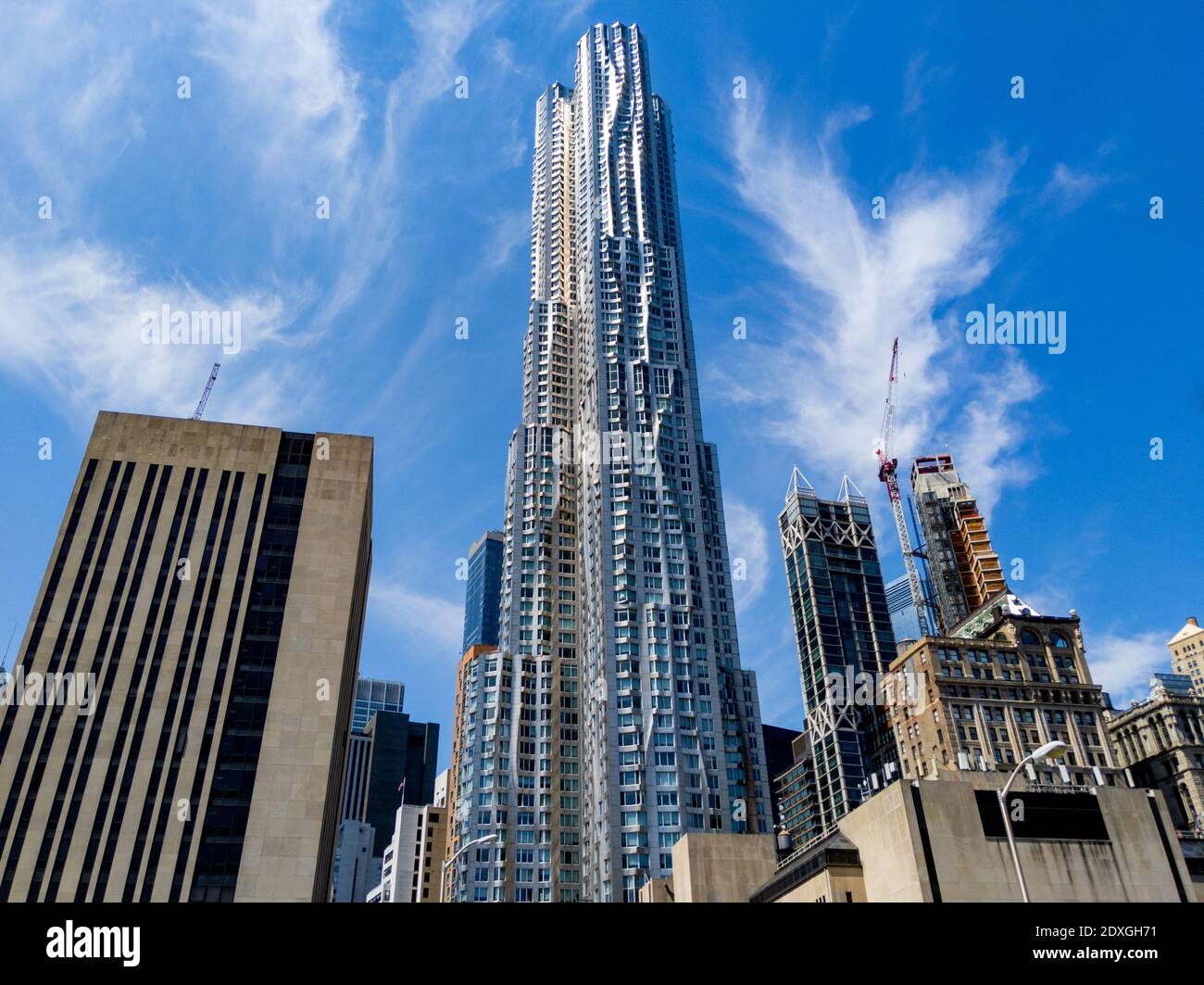 8 Spruce Street, Beekman Tower, New York von Gehry, Wolkenkratzer in New York City Stockfoto