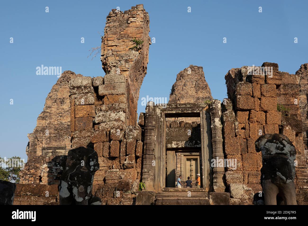 Überreste eines äußeren Teils des Ta Som Tempels Stockfoto