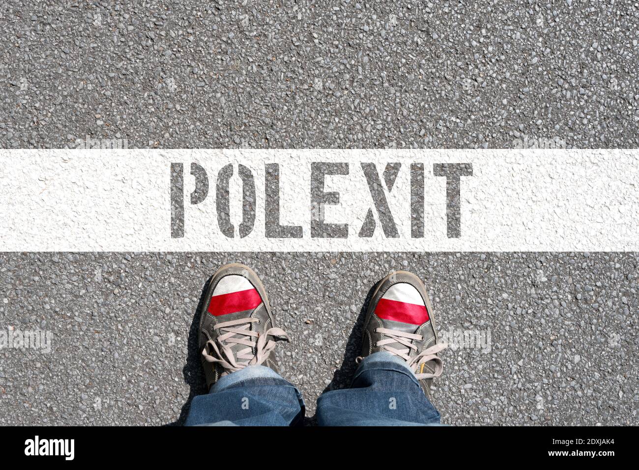 Polen steht kurz vor einem Polexit Stockfoto