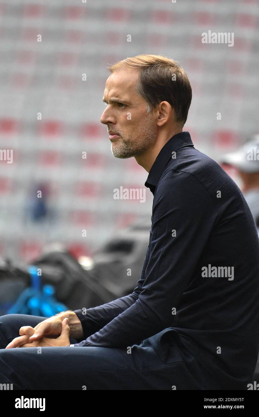 Datei Foto - Fußball - Thomas Tuchel während der OGC Nice vs Paris Saint Germain - Ligue 1 Ubereat in Nizza, Frankreich, am 20. September 2020. - der Trainer des Pariser Clubs PSG Thomas Tuchel wurde am Donnerstag, den 24. Dezember, entlassen. Der Vertrag des Pariser Reisebusses sollte im Juni 2021 in sechs Monaten enden. Foto von Lionel Urman/ABACAPRESS/Alamy Live News Stockfoto