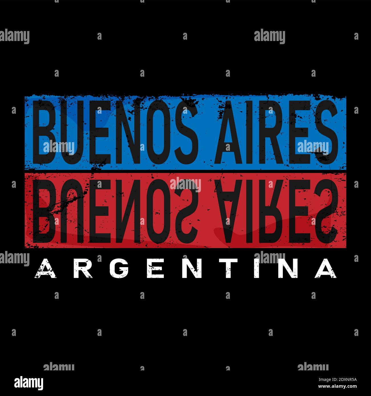 Buenos Aires City Typography Vektor-Design. Grüße für T-Shirt, Poster, Karte und mehr. Stock Vektor