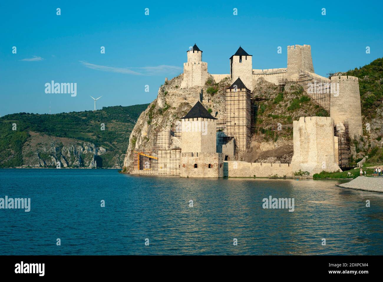 Golubac Festung an der Donau, Serbien Stockfoto