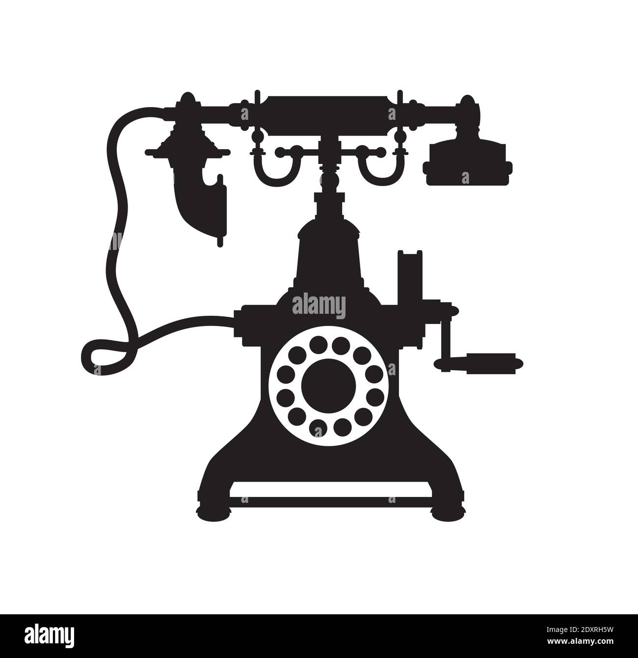 Retro Telefon Vintage alte Technik Stock Vektor