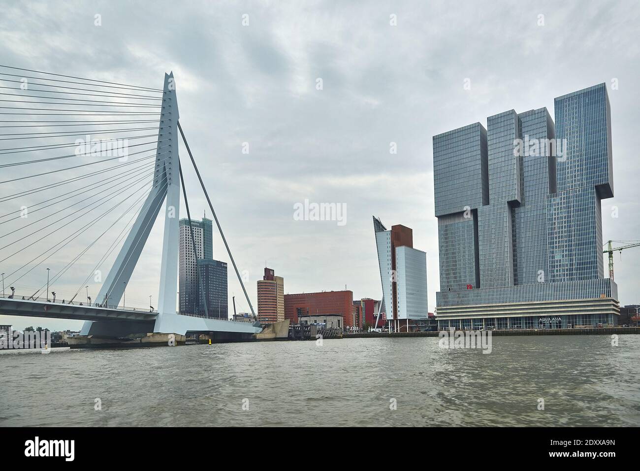 Rotterdam Sightseeing in der Nähe des Zentrums, Bootsfahrt Stockfoto