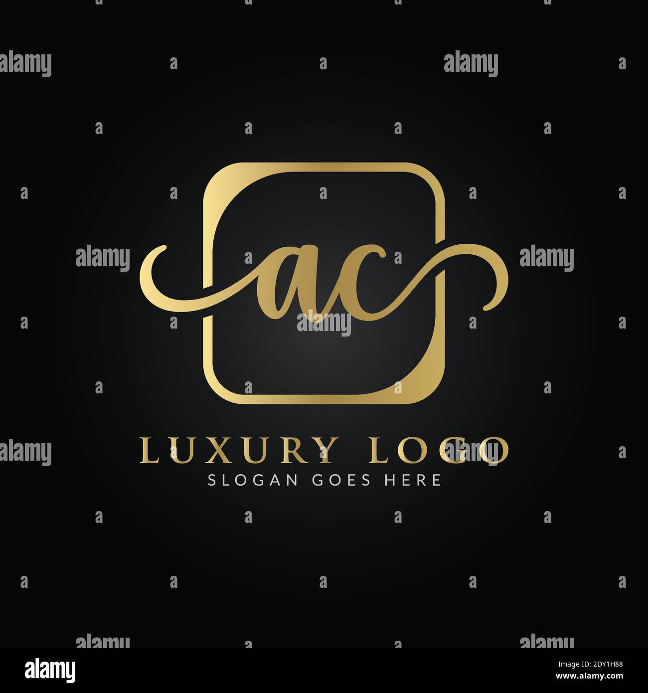 Ursprüngliche AC Letter Logo Design Vektor-Vorlage. Kreativer Luxus Buchstabe AC Logo Design Stock Vektor