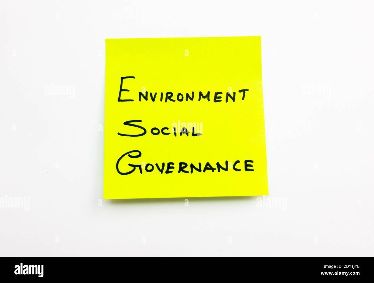 ESG Environment Social Governance Financial Investing Konzept Stockfoto