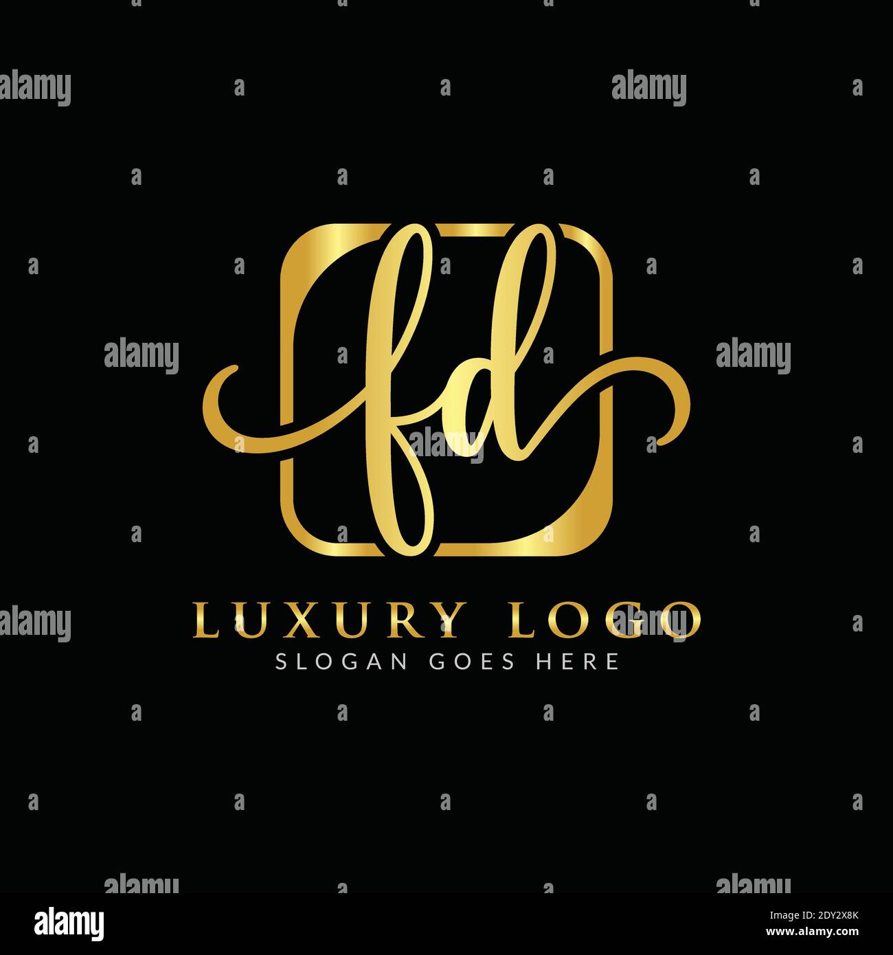 Initial FD Letter Logo mit Creative Modern Business Typography Vektor-Vorlage. Kreativer Buchstabe FD-Logo-Vektor Stock Vektor