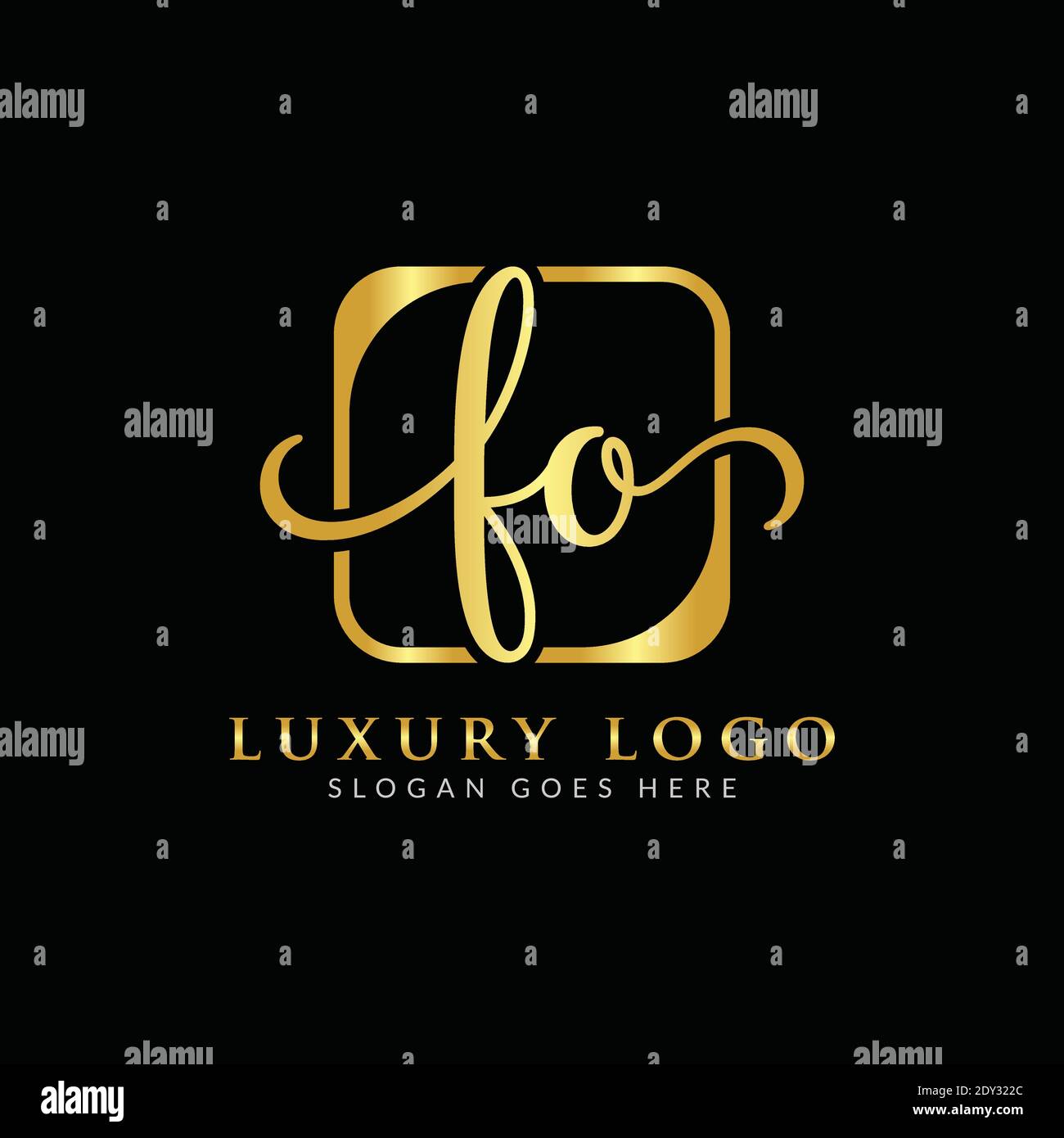 Initial FO Letter Logo mit Creative Modern Business Typography Vektor-Vorlage. Kreativer Buchstabe FO Logo Vektor Stock Vektor