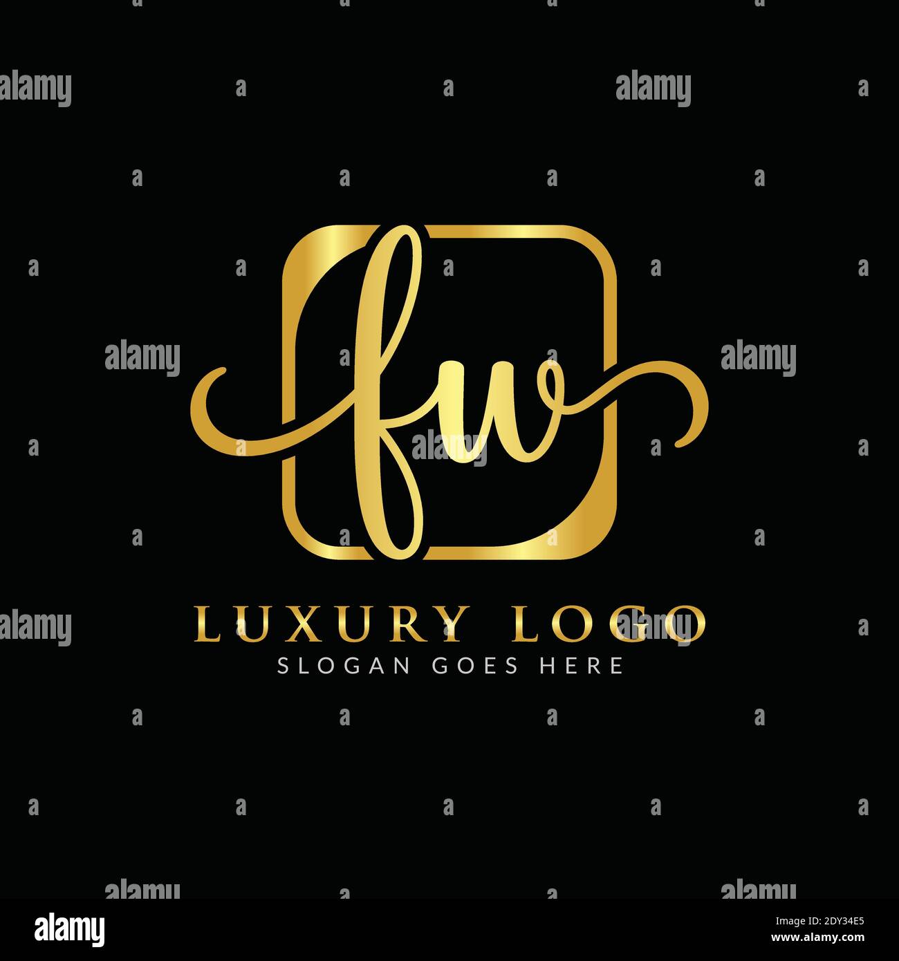 Initial FW Letter Logo mit Creative Modern Business Typography Vektor-Vorlage. Creative Letter FW Logo Vector Stock Vektor