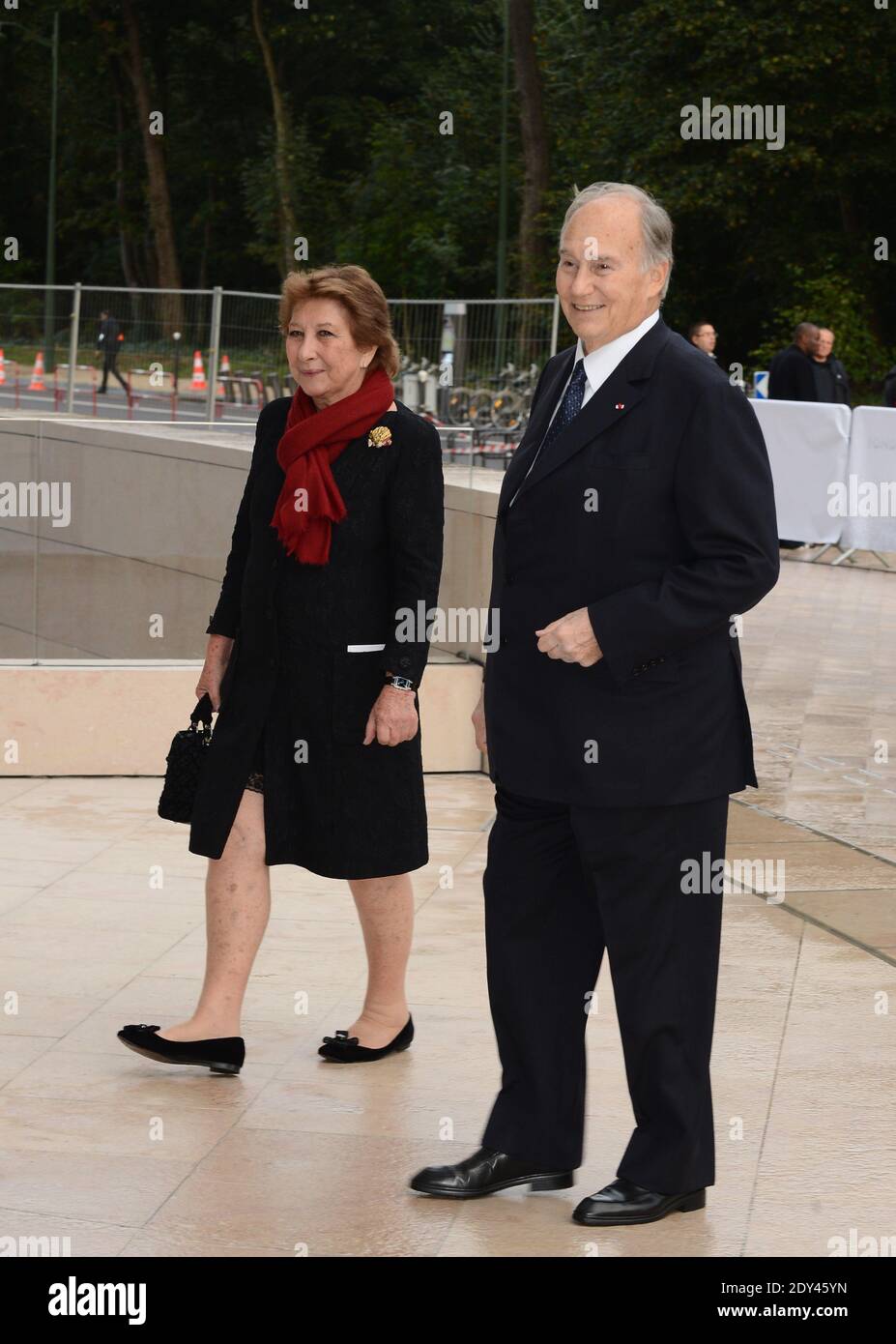 Prinz Shah Karim Al Hussaini Aga Khan bei der Ankunft im Louis Vuitton Kunstmuseum, eine Woche vor seiner offiziellen Eröffnung für die Öffentlichkeit, am 20. Oktober 2014 in Paris, Frankreich. Foto von ABACAPRESS.COM Stockfoto