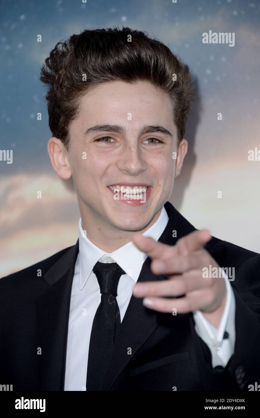 Timothee Chalamet nimmt an der Premiere von Paramount Pictures Interstellar im TCL Chinese Theatre IMAX in Los Angeles, CA, USA, am 26. Oktober 2014 Teil. Foto von Lionel Hahn/ABACAPRESS.COM Stockfoto