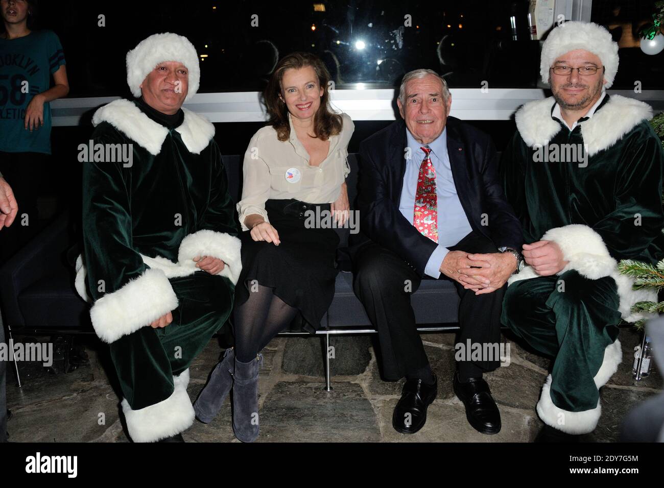 Julien Laupretre, Valerie Trierweiler bei Secours Populaire 70. Jubiläumsfeier im Palais de l'UNESCO in Paris, Frankreich am 08. dezember 2014. Foto von Alban Wyters/ABACAPRESS.COM Stockfoto