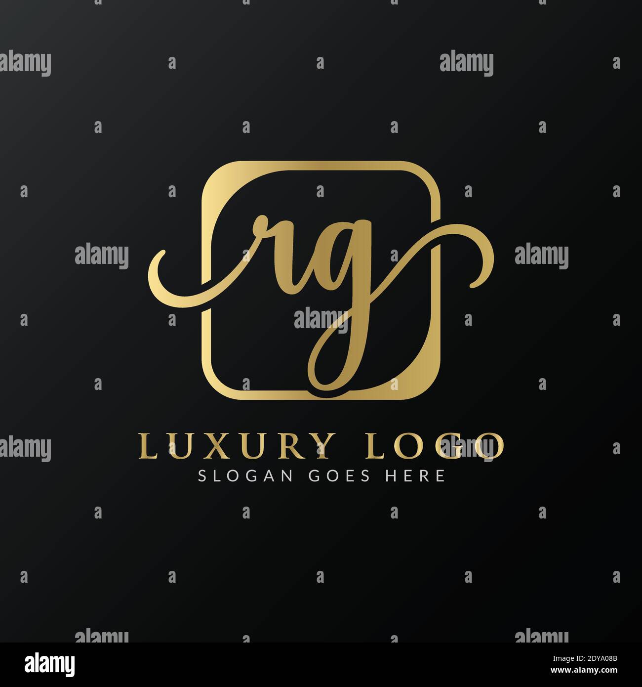 Initial rg Brief Logo Design Moderne Typografie Vektor-Vorlage. Kreativer Luxus Buchstabe rg Logo Design. Stock Vektor