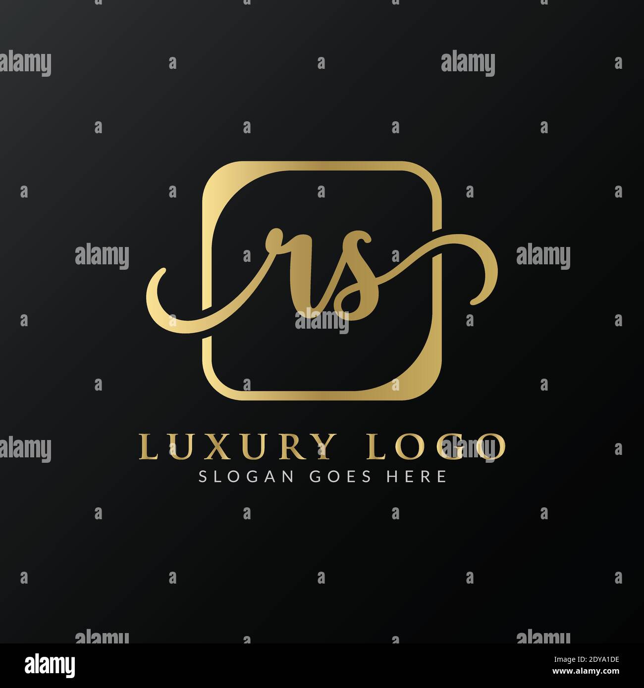 Initial rs Brief Logo Design Moderne Typografie Vektor-Vorlage. Kreativer Luxus Buchstabe rs Logo Design. Stock Vektor