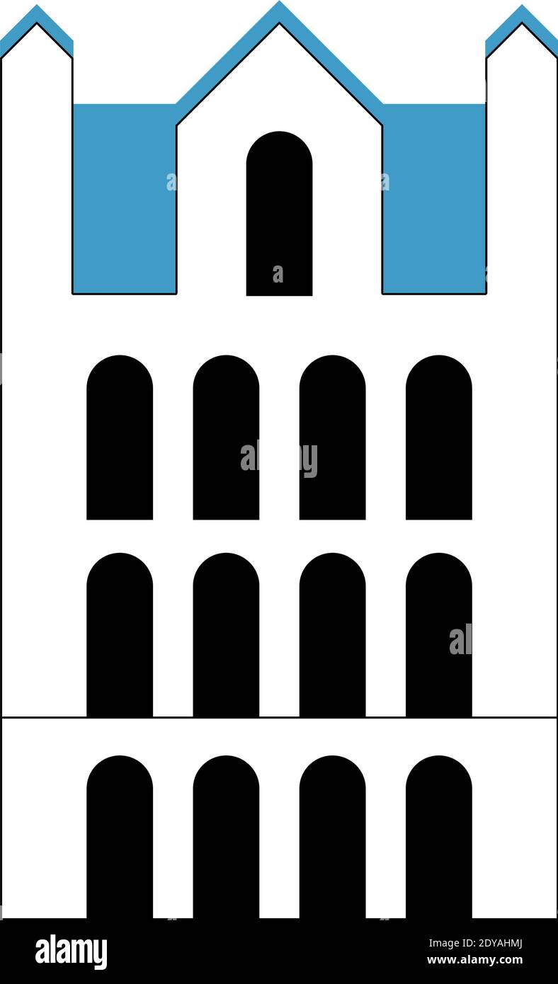 Gebäude Fassade isoliert Symbol Vektor illustration Design Stock Vektor