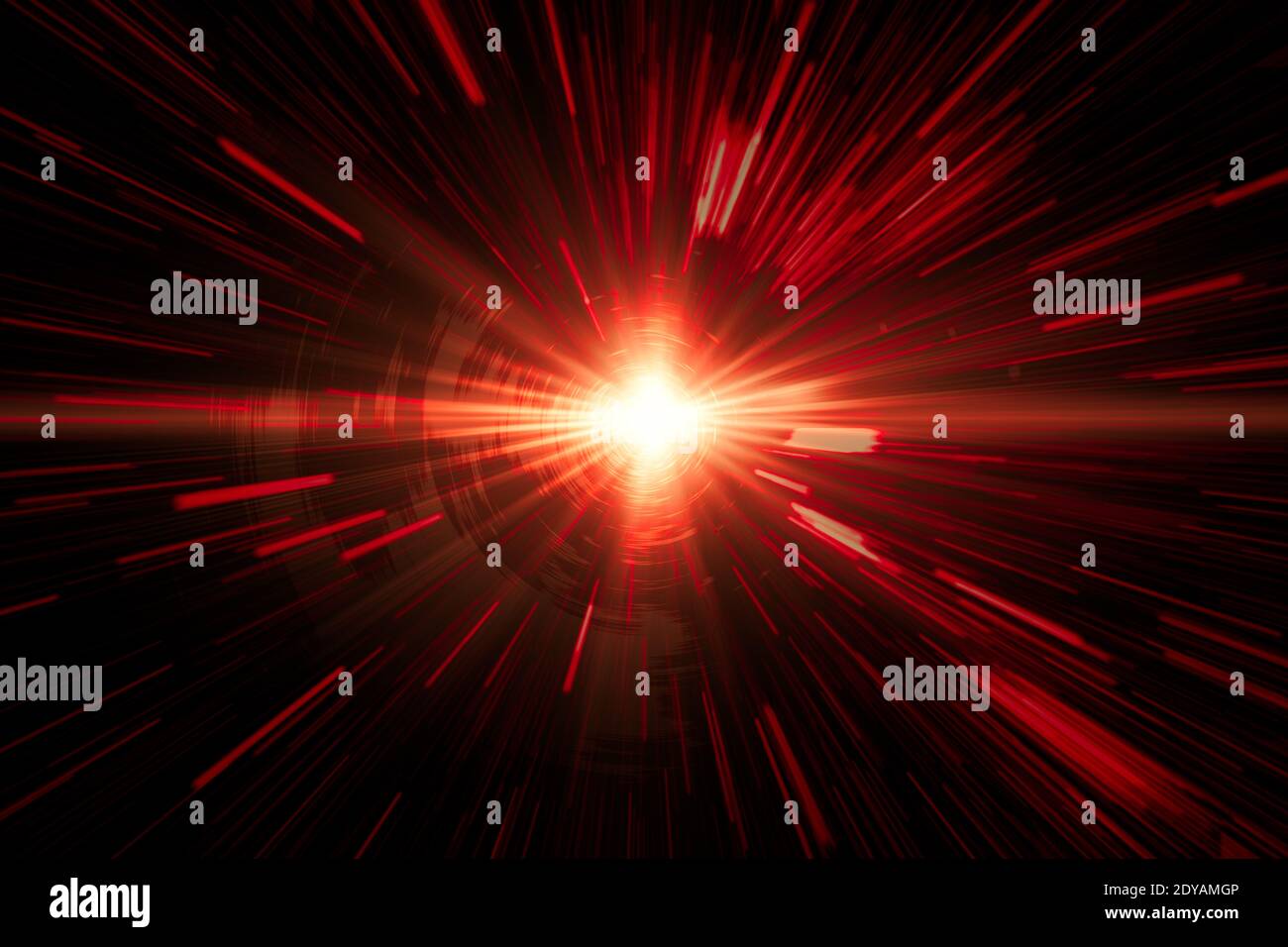 Feuer Laser rot Licht bewegen schnellste High-Speed-Konzept, Beschleunigung super schnell schnelle Antrieb Bewegung Unschärfe abstrakt für Hintergrunddesign. Stockfoto