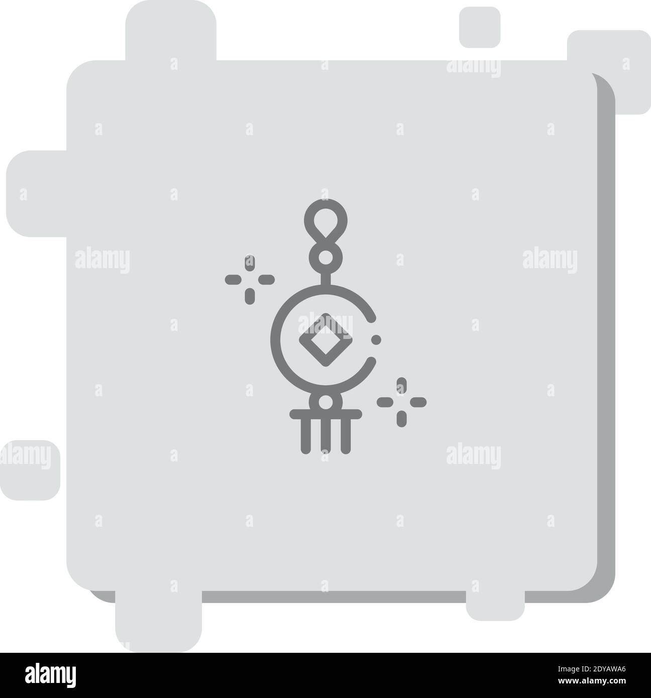 Amulett Vektor-Symbol Moderne einfache Vektor-Illustration Stock Vektor