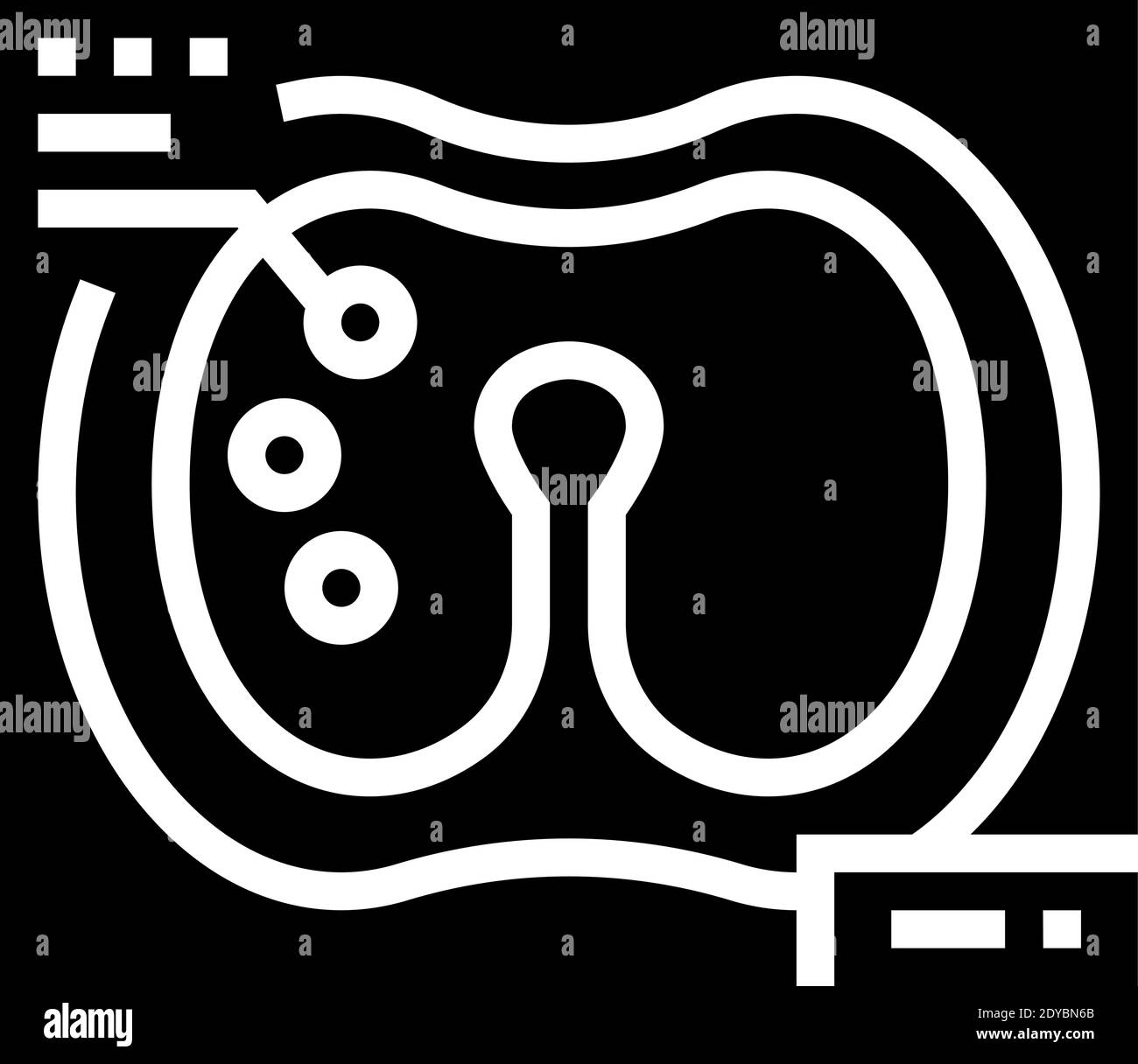 Abbildung des X-ray Glyphen-Symbols für Larynx Stock Vektor