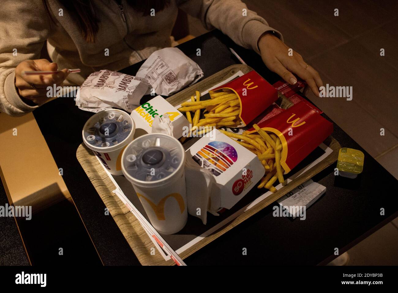 Lllustration des täglichen Lebens in Paris, Frankreich. Lllustration du quotidien à Paris en France. Stockfoto