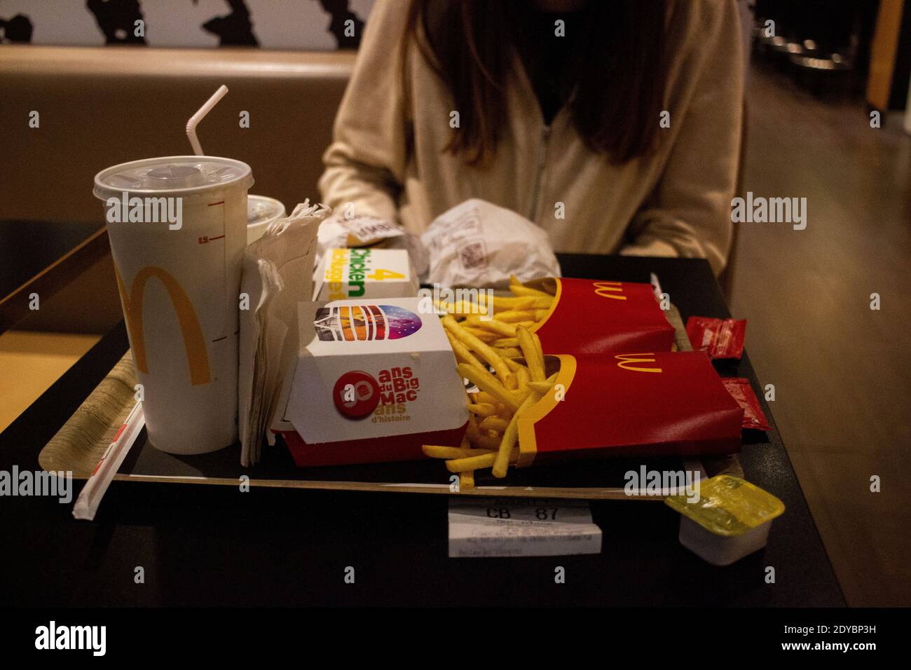 Lllustration des täglichen Lebens in Paris, Frankreich. Lllustration du quotidien à Paris en France. Stockfoto