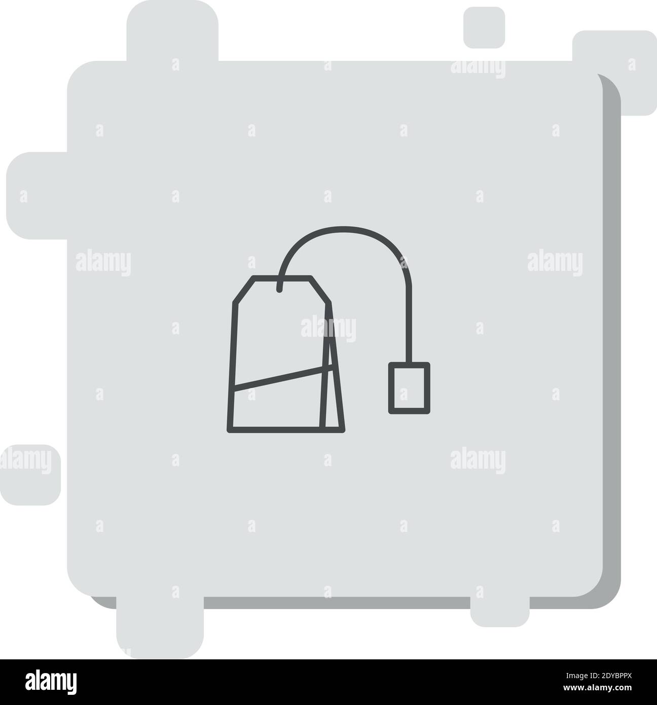 Teebeutel mit Etikett Vektor-Symbol moderne einfache Vektor-Illustration Stock Vektor