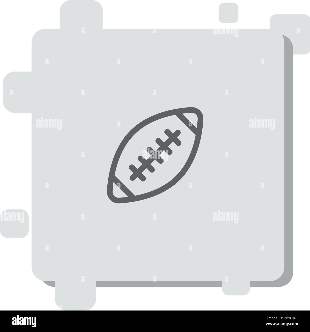 rugby Vektor-Symbol Moderne einfache Vektor-Illustration Stock Vektor