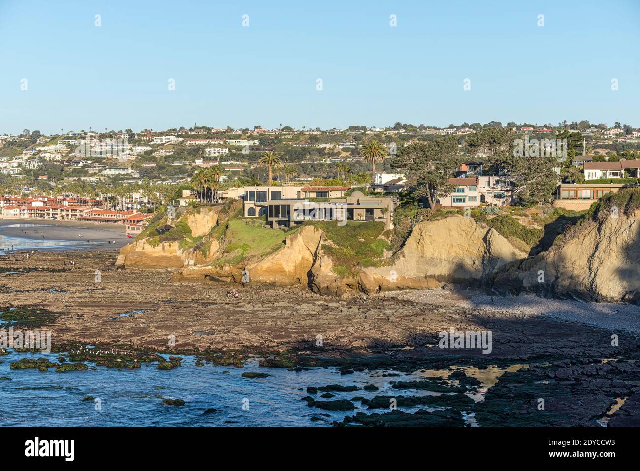 Küstenlandschaft an einem Winternachmittag. La Jolla, Kalifornien, USA. Stockfoto
